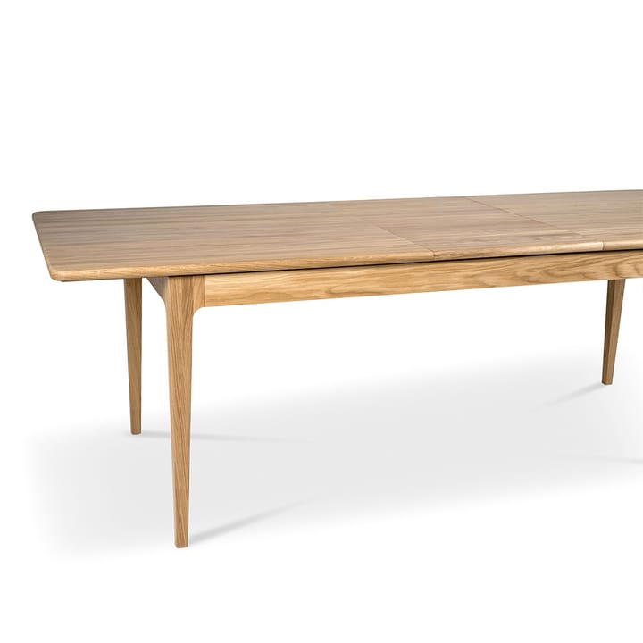 Höllviken matbord - ek vitpigmenterad mattlack, 1 ilägg, kalksten  á 50 cm - Mavis