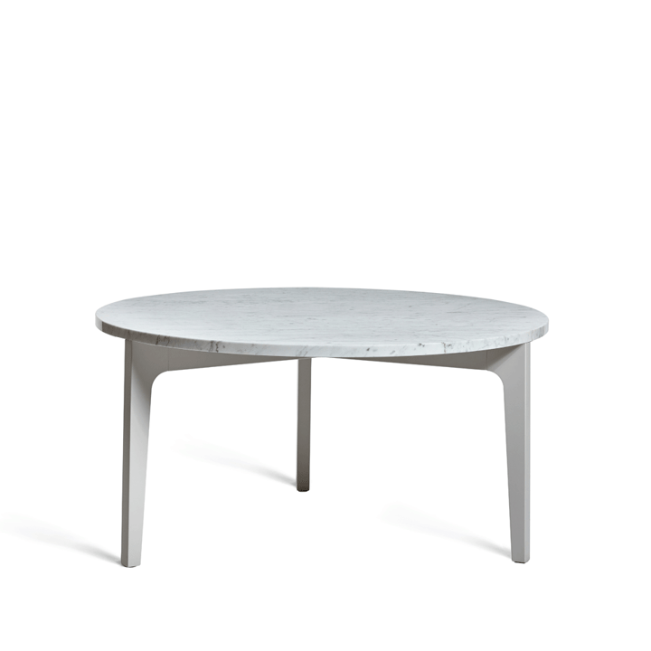 Höllviken soffbord - marmor, ljusgrått benstativ - Mavis