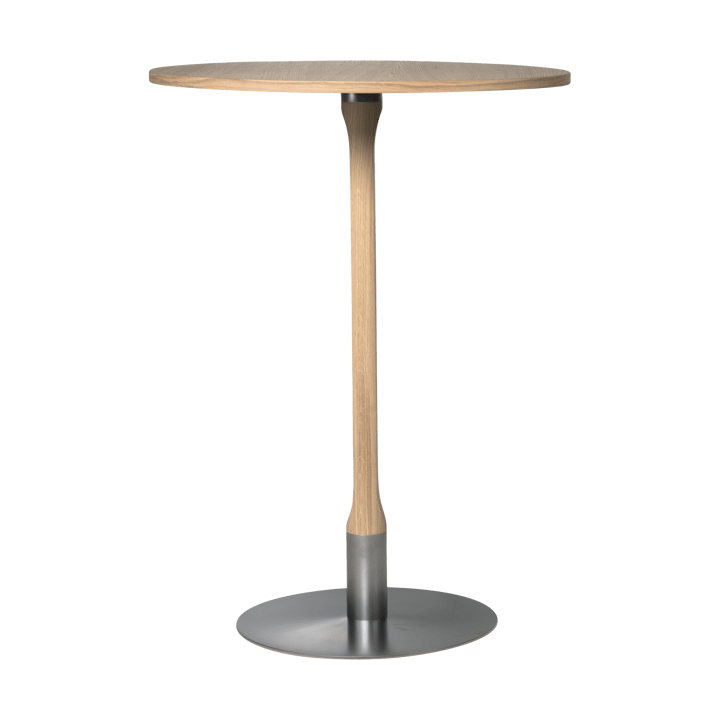 Rod barbord Ø70 cm - Vitpigmenterad mattlackad ek - Mavis