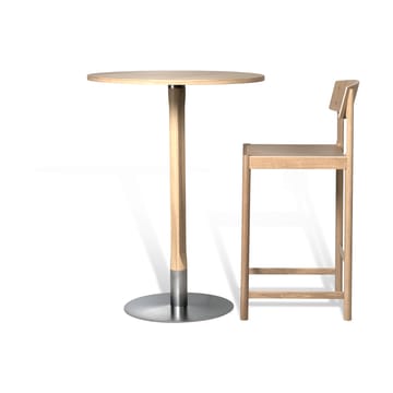 Rod barbord Ø70 cm - Vitpigmenterad mattlackad ek - Mavis