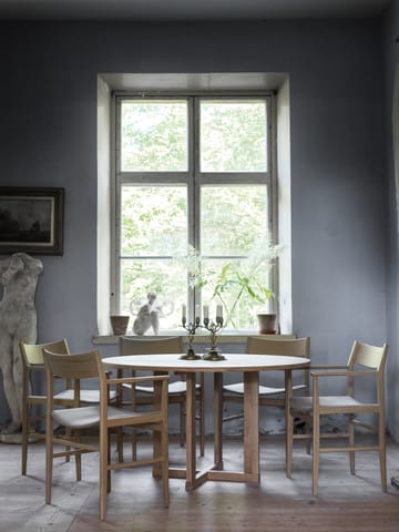 Siza karmstol - Vitpigmenterad ek-lin sits - Mavis