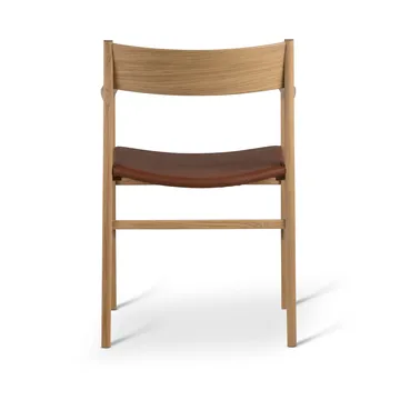 Siza karmstol - Vitpigmenterad mattlackad ek-cognac läder - Mavis