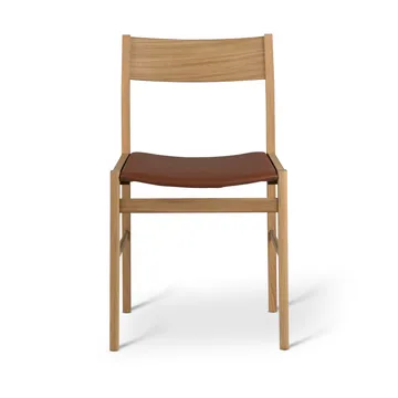 Siza stol - Vitpigmenterad mattlackad ek-cognac läder - Mavis