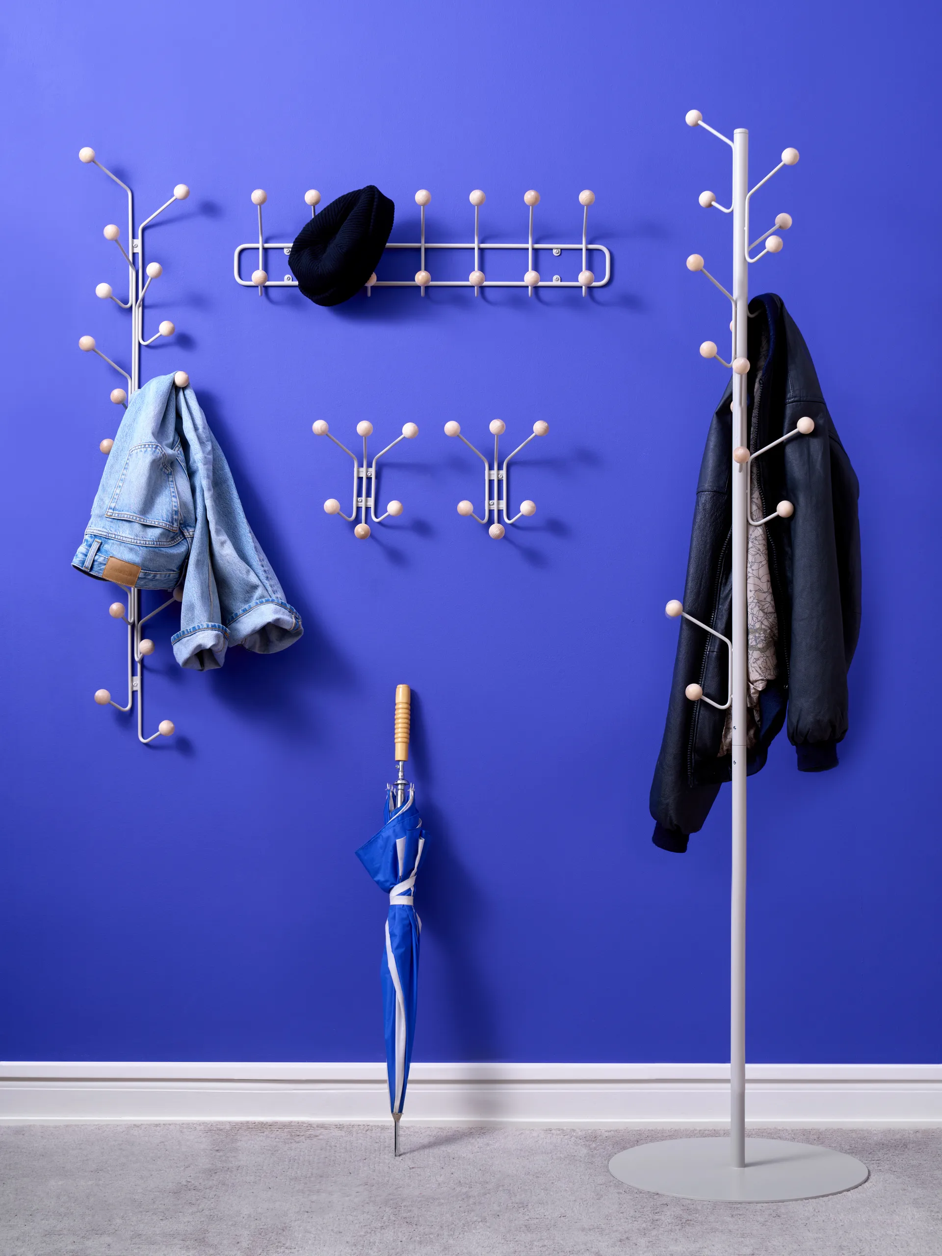 Bill Floor klädhängare, Greige Maze