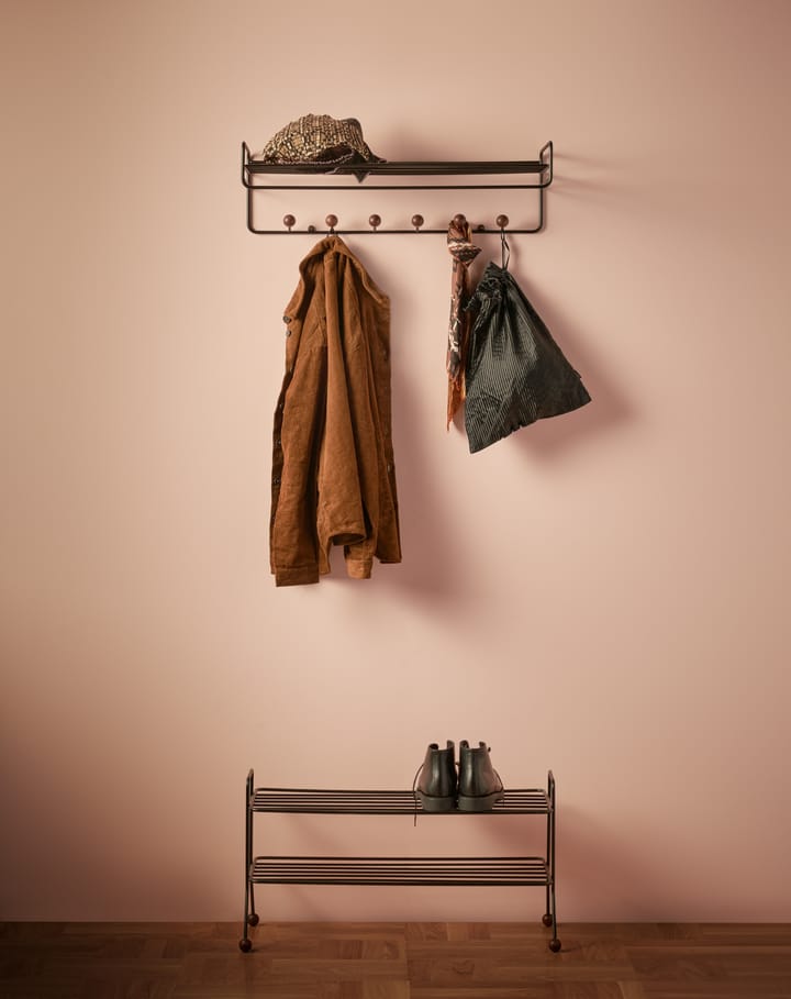 Bill Hat rack hatthylla, Svart-mörkbrun Maze
