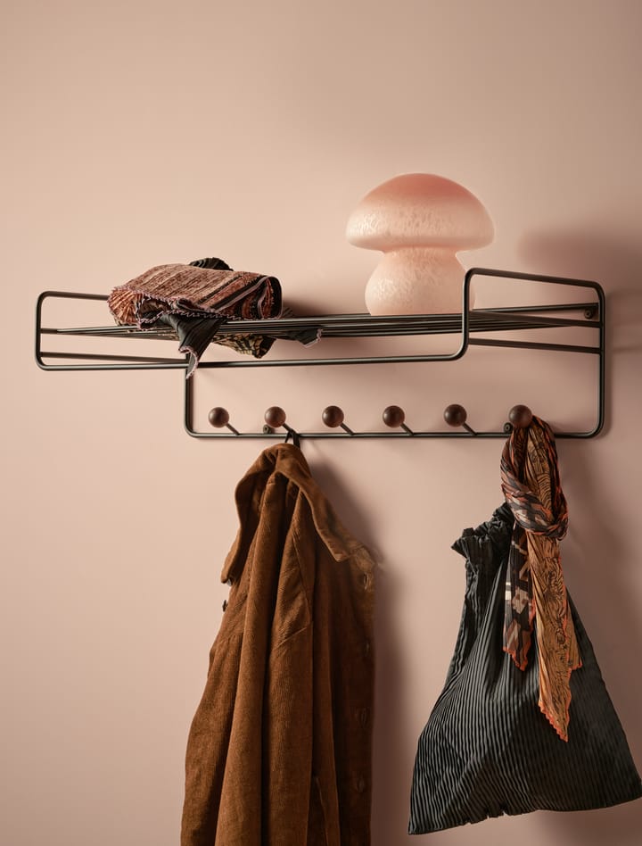 Bill Hat rack hatthylla, Svart-mörkbrun Maze