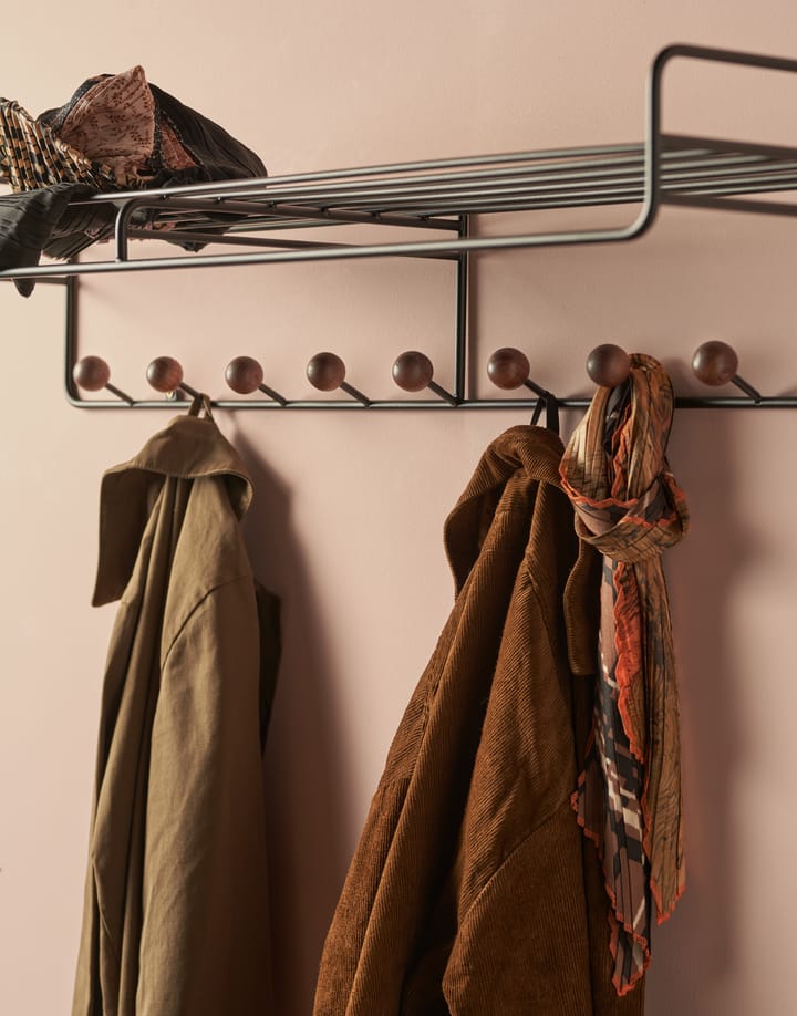 Bill Hat rack L hatthylla, Svart-mörkbrun Maze