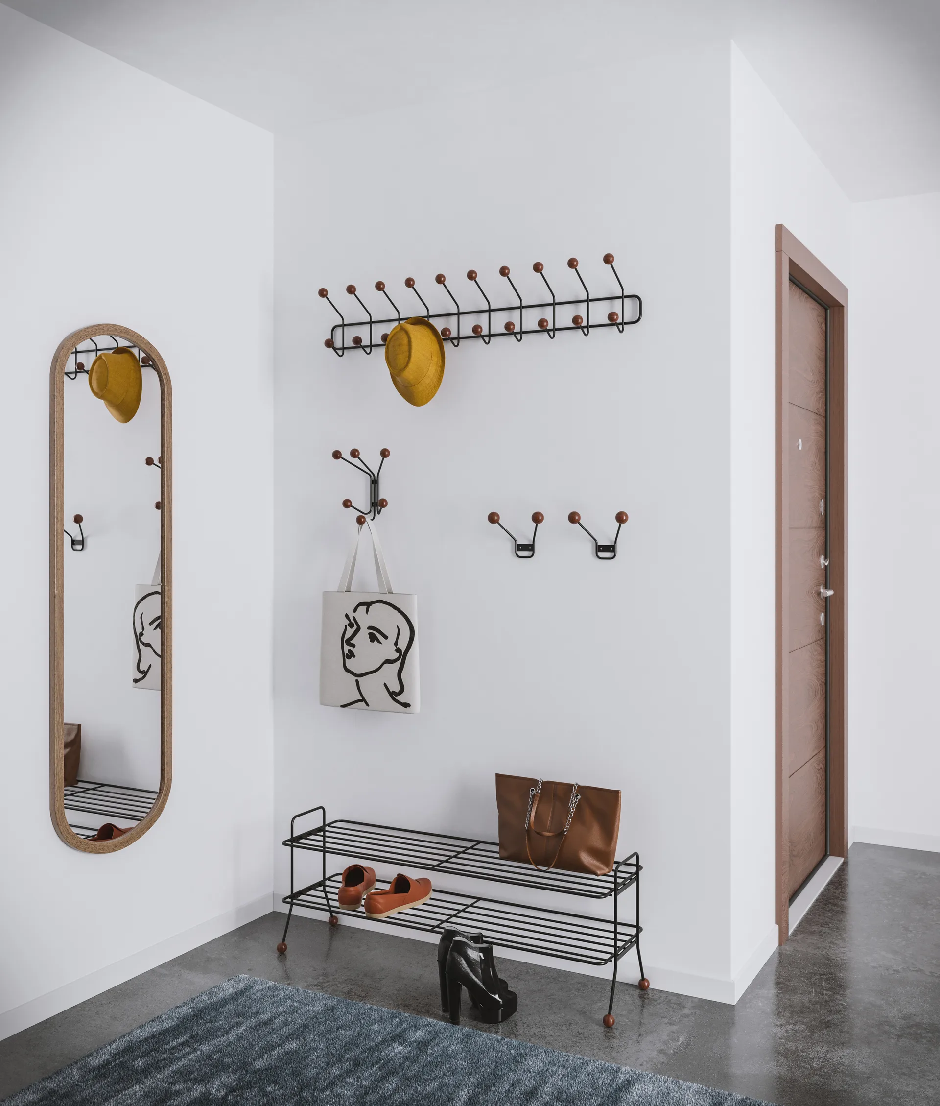 Bill Horizontal L, Svart-mörkbrun Maze