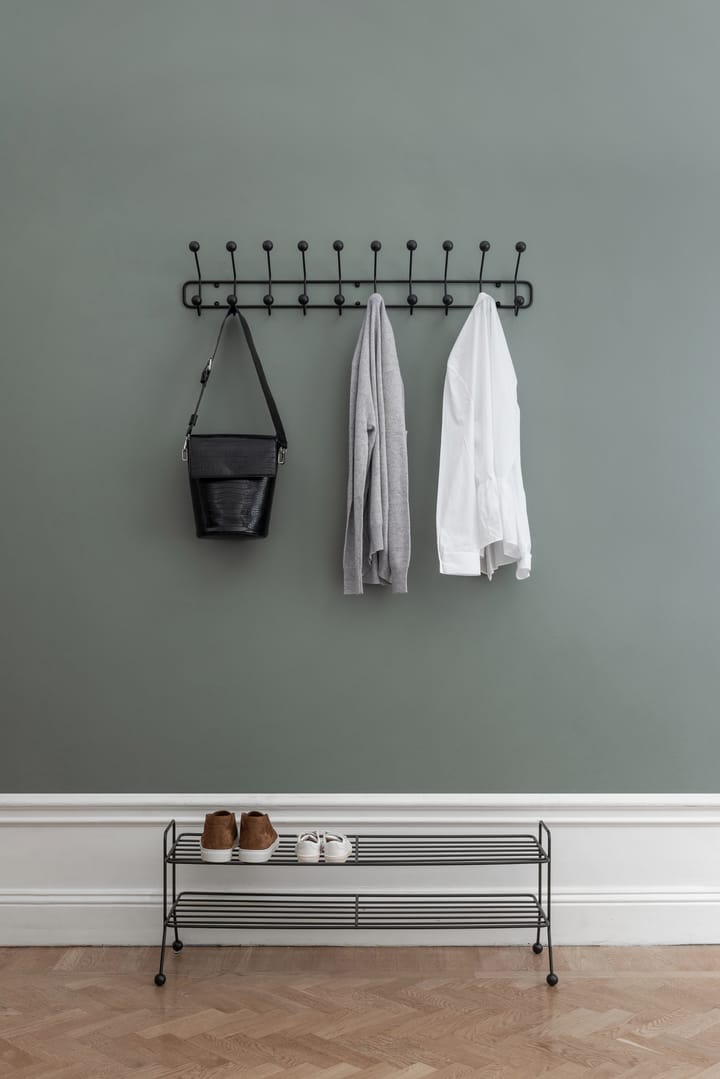 Bill Shoe Shelf L, Svart-mörkbrun Maze