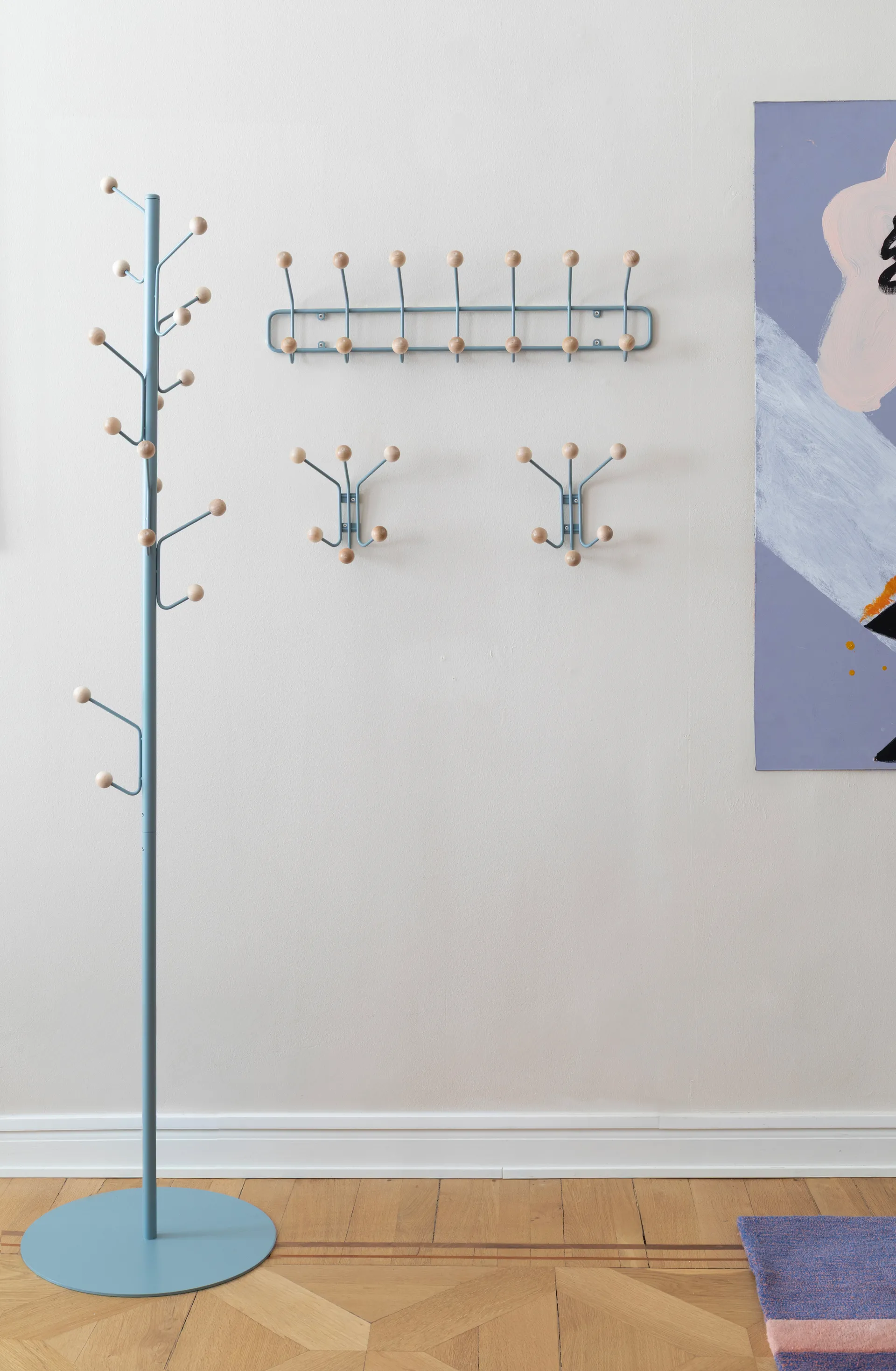 Bill XS klädhängare, Pigeon blue Maze