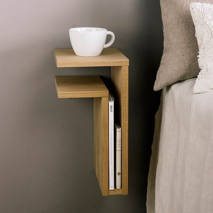 F-shelf vägghylla ek, Hylla åt vänster Maze