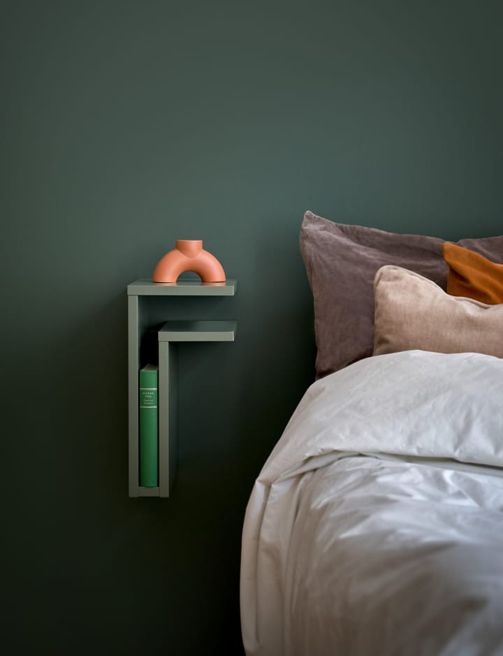 F-shelf vägghylla green grey, Hylla åt höger Maze