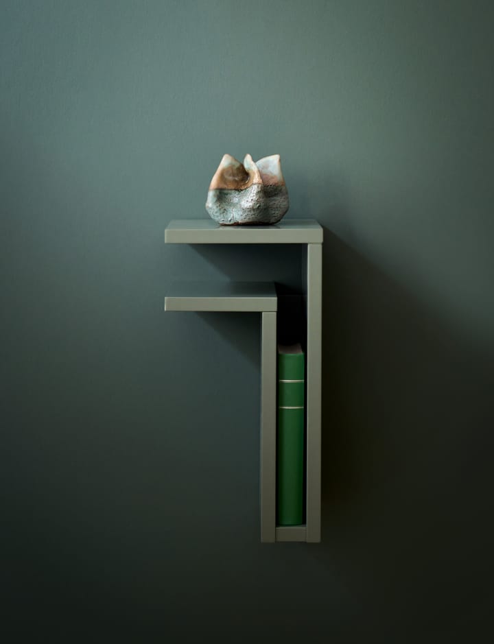 F-shelf vägghylla green grey, Hylla åt vänster Maze
