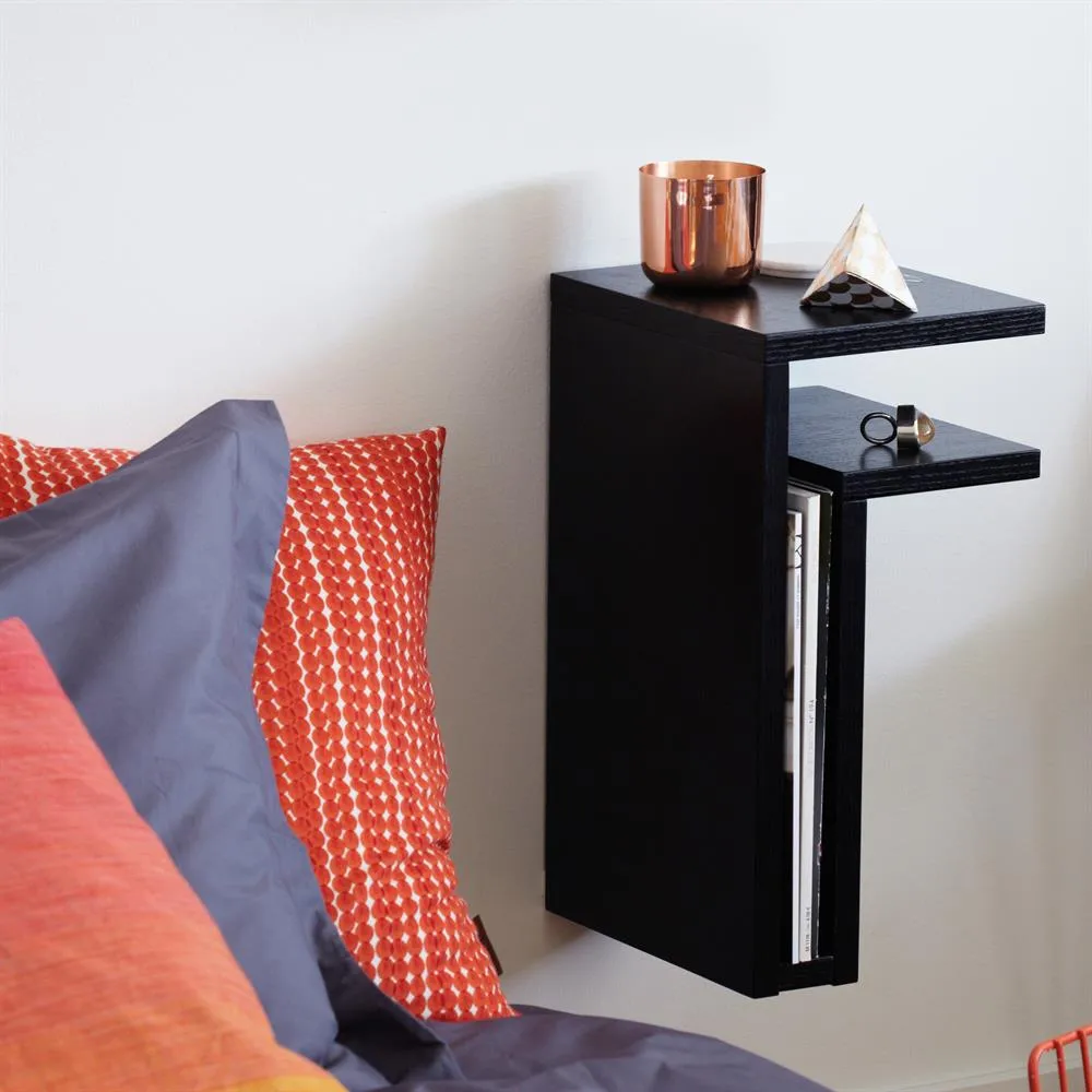 F-shelf vägghylla svart, hylla åt höger Maze