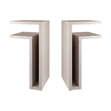 F-shelf vägghylla white oak höger + vänster 2 delar - undefined - Maze