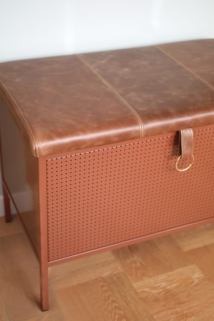 Frank förvaringsbänk, Cinnamon-vintage cognac Maze