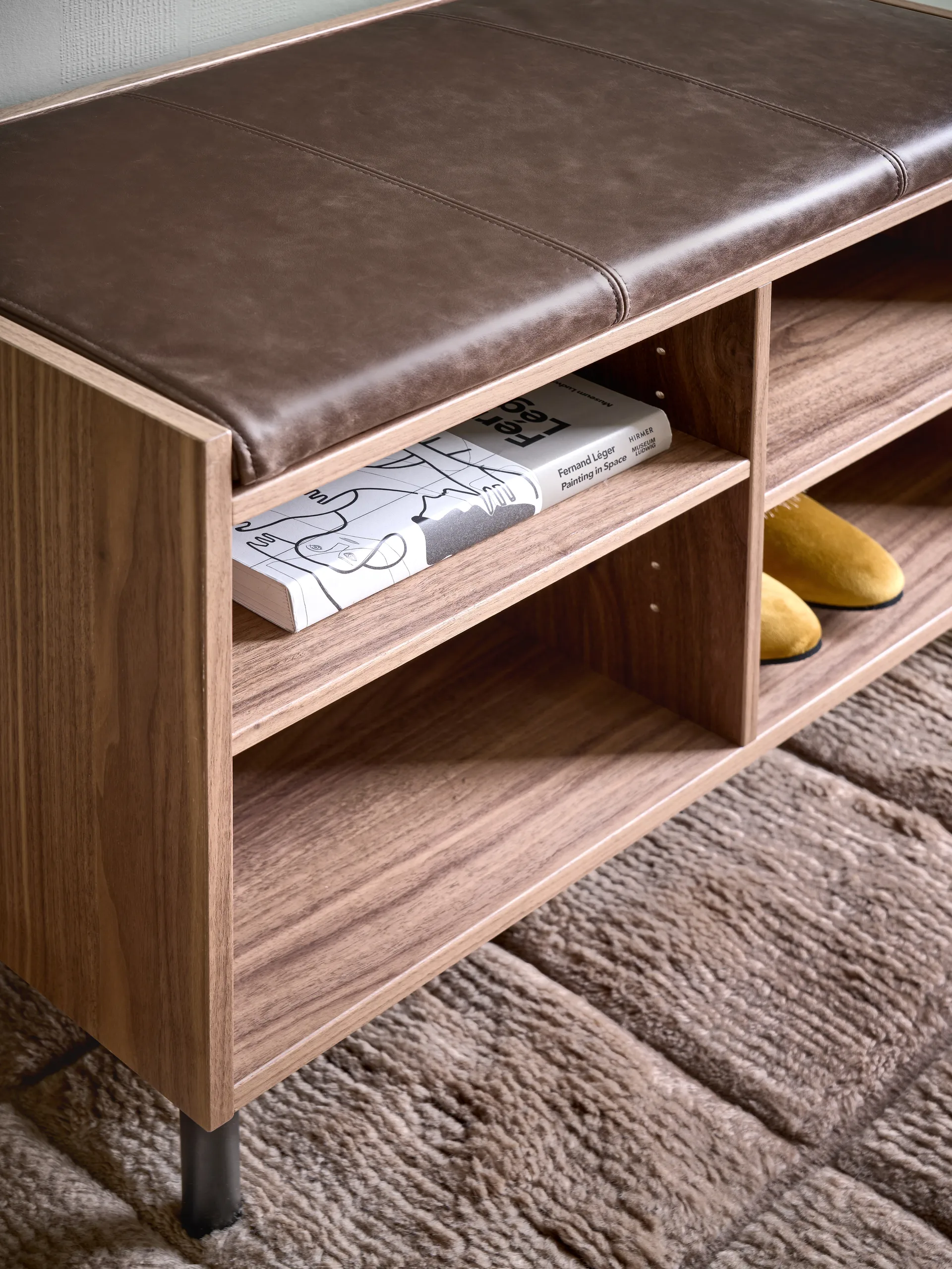 Gentle förvaringsbänk, Valnöt, 78x53x35 cm Maze