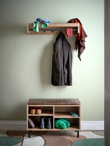 Gentle förvaringsbänk - Valnöt, 78x53x35 cm - Maze