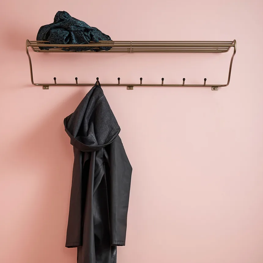 Hat Rack L hatthylla, mässing Maze