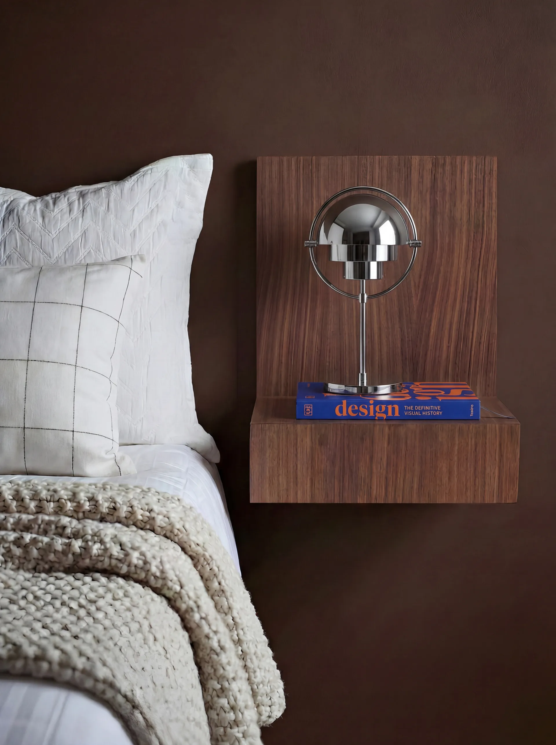 L-shelf vägghylla, Valnöt, 30x38x29 cm Maze