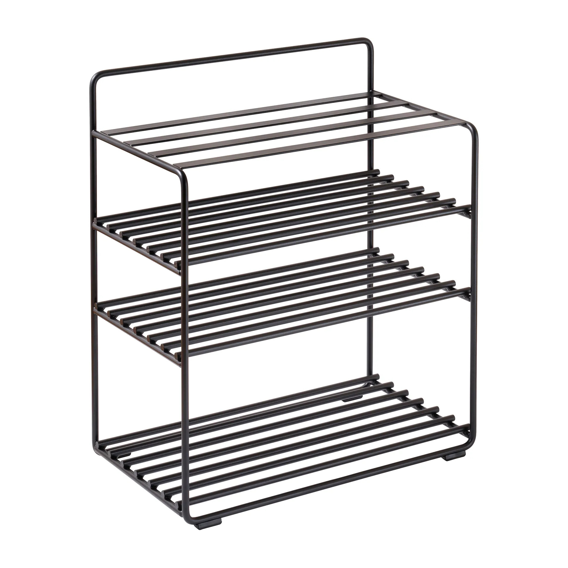 Lower East Seat hylla-pall 50x28x58 cm, Black-black leather Maze