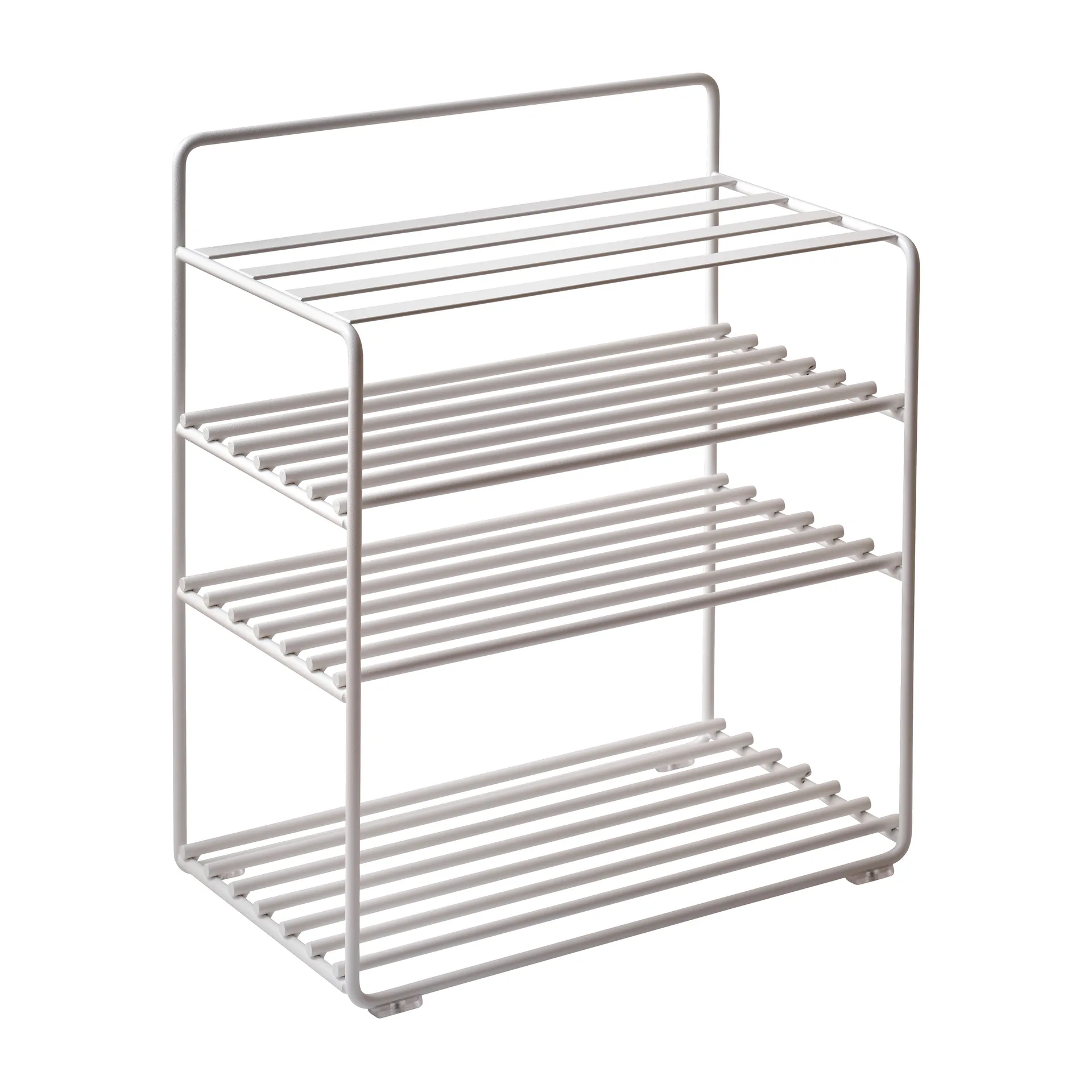 Lower East Seat hylla-pall 50x28x58 cm, White-cognac leather Maze