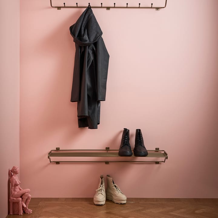 Maze Shoe Shelf L, mässing Maze