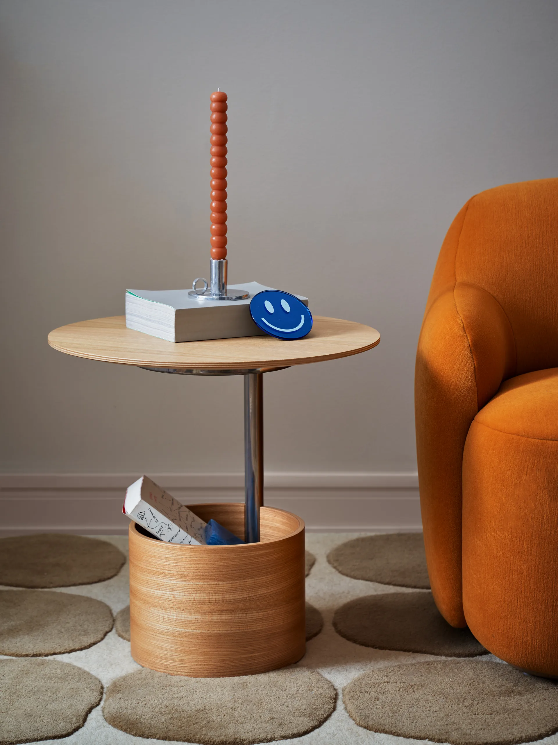 Parasol S soffbord Ø50 cm, Oak Maze