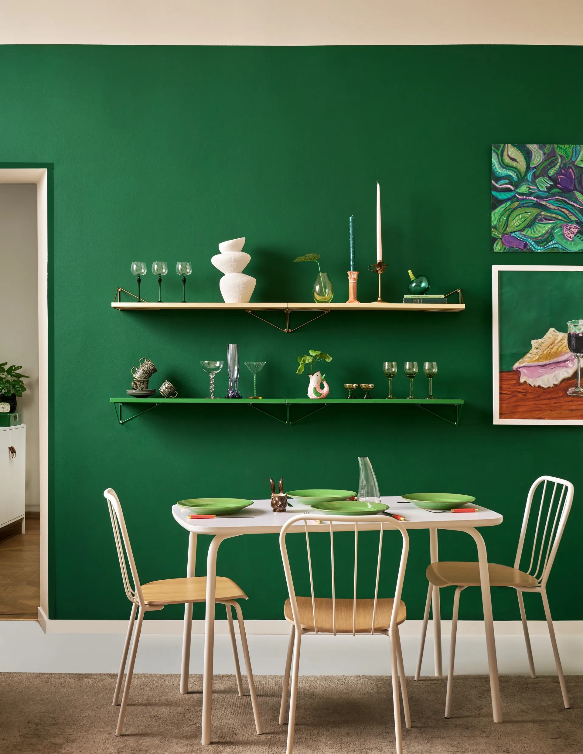 Pythagoras Brackets 2-pack, Fern green Maze