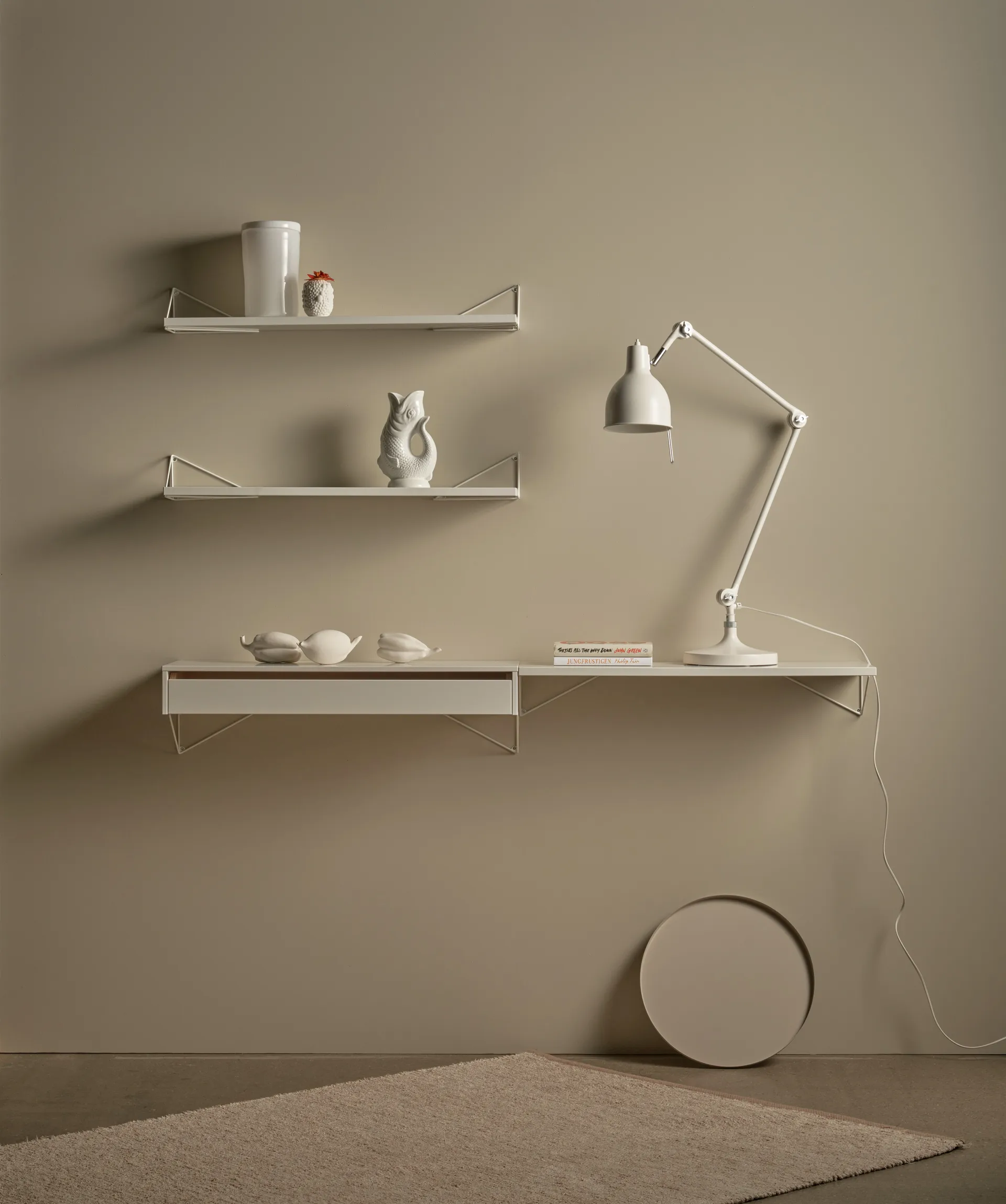 Pythagoras låda L, vit Maze