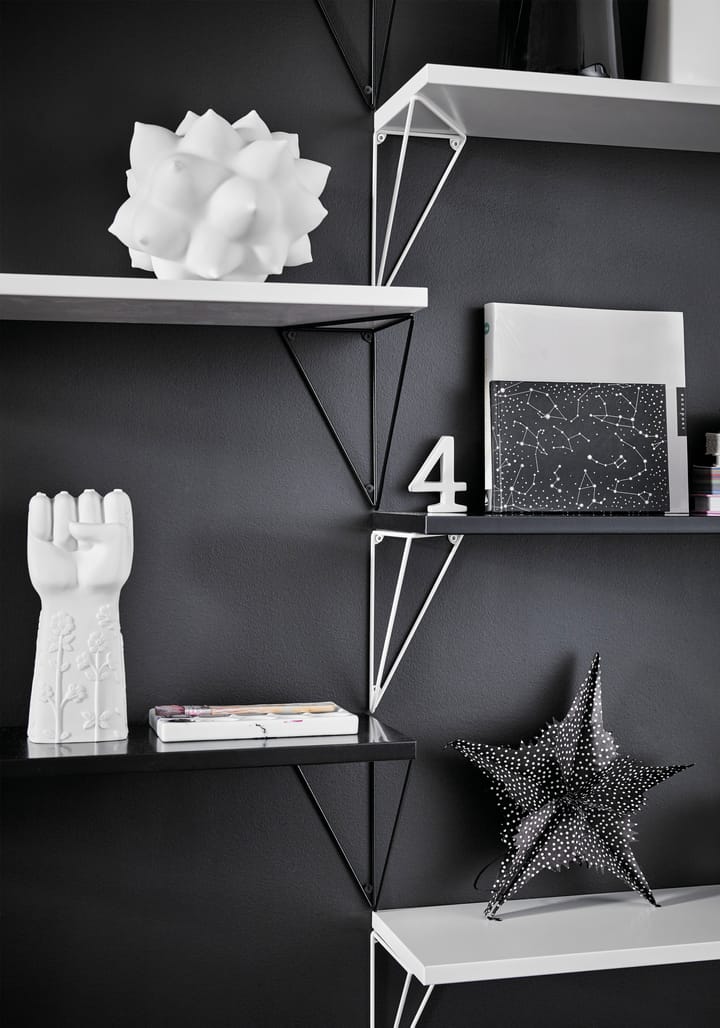Pythagoras Shelf hyllplan, svart Maze