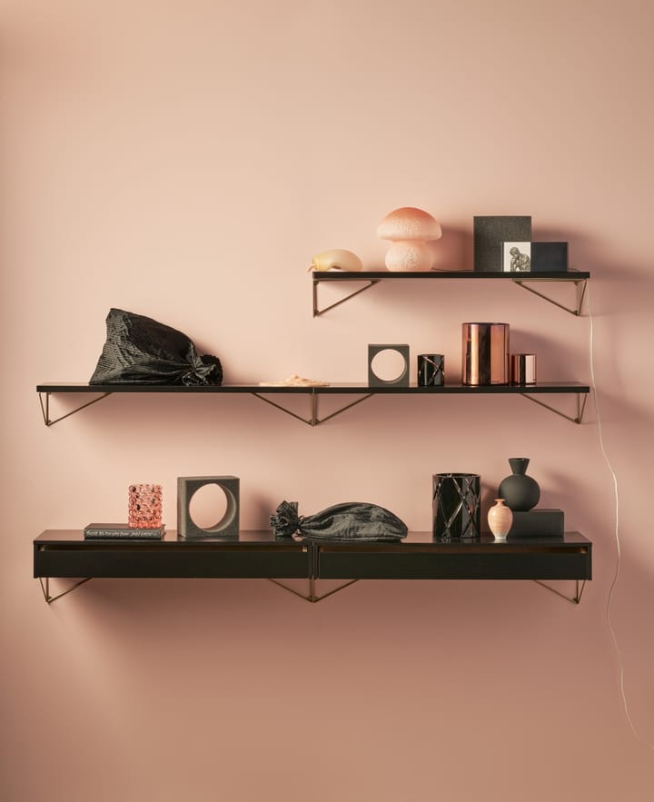 Pythagoras Shelf hyllplan, svart Maze