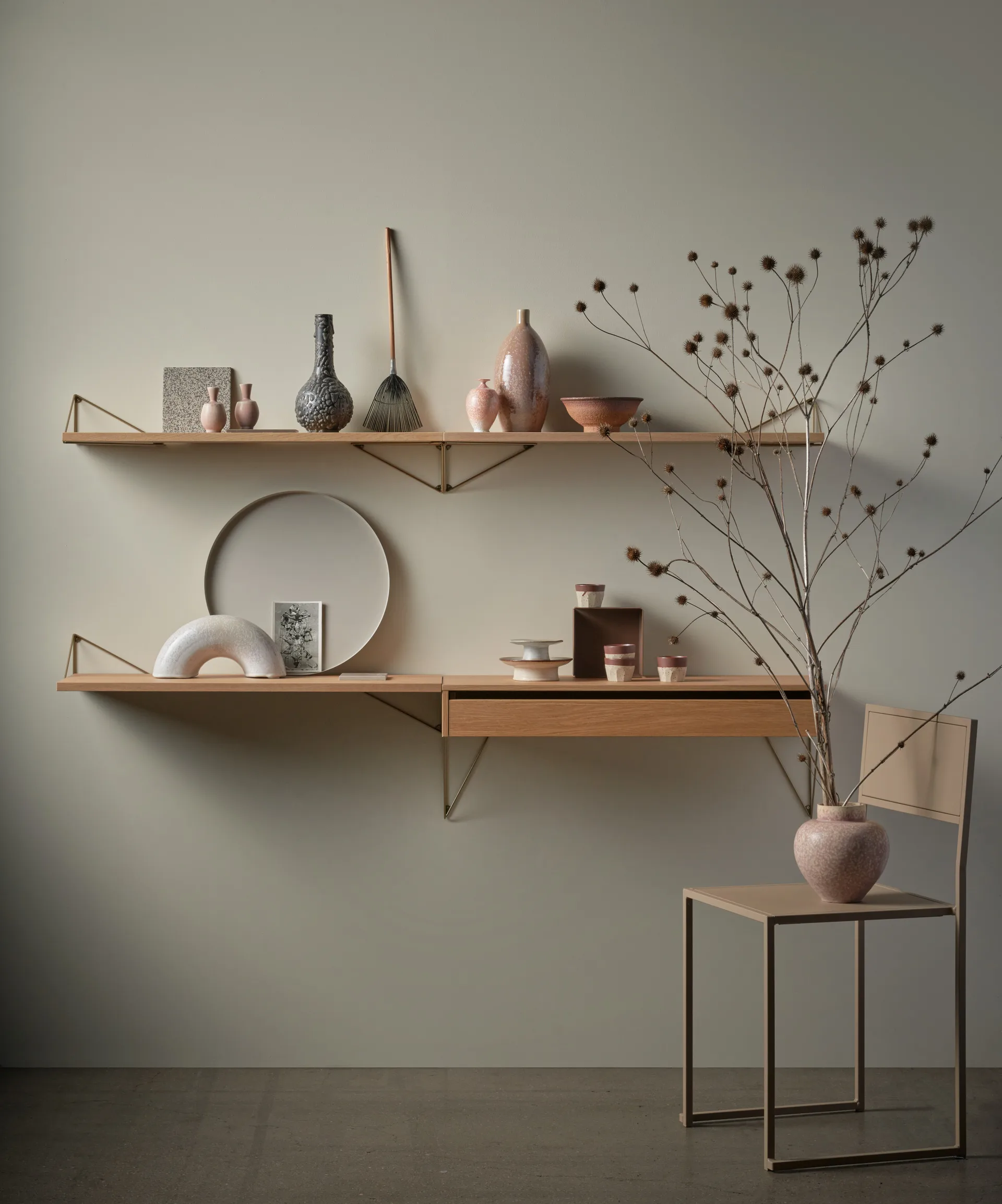 Pythagoras Shelf L hyllplan, ek Maze