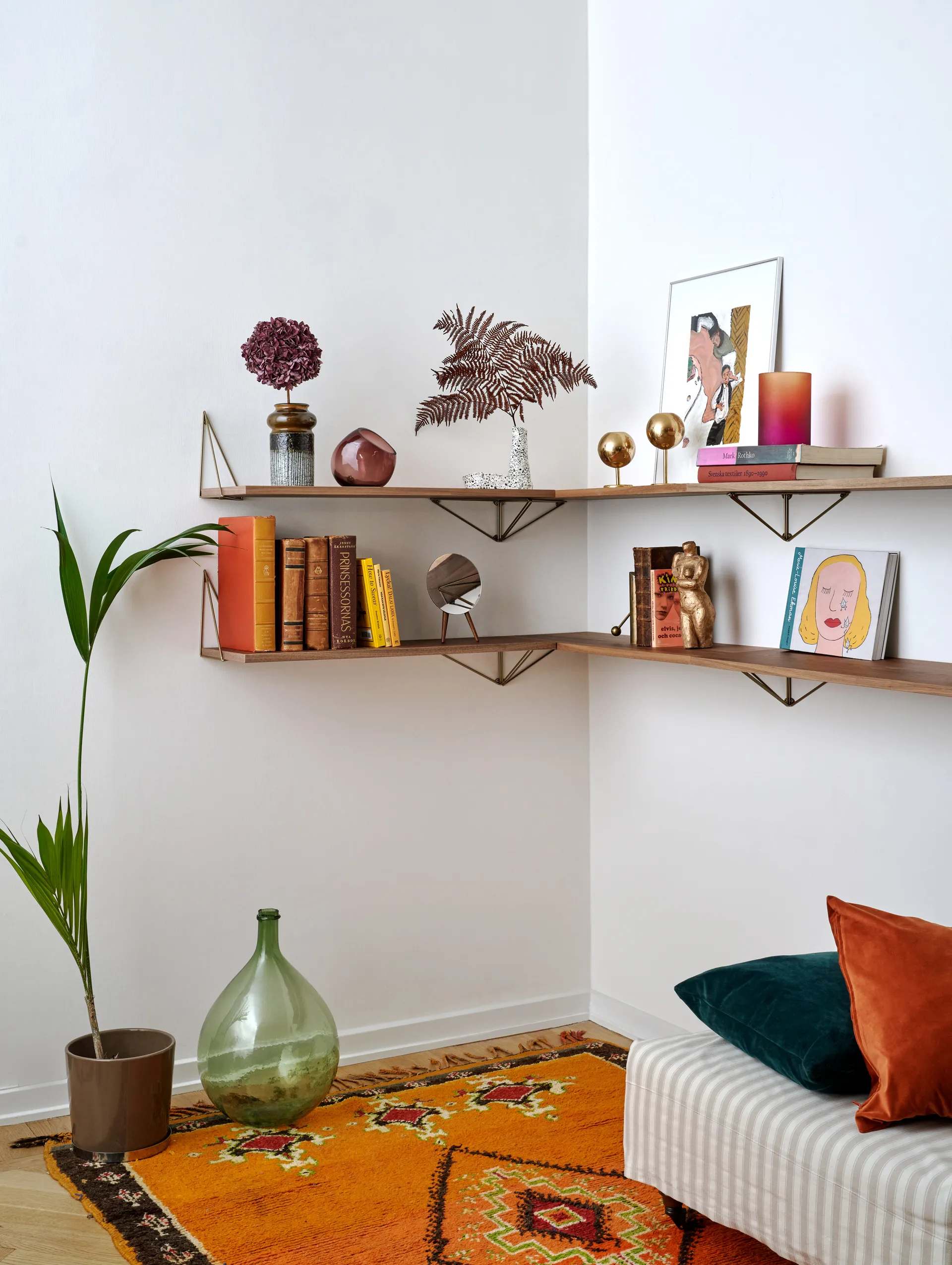 Pythagoras Shelf L hyllplan, Valnöt Maze