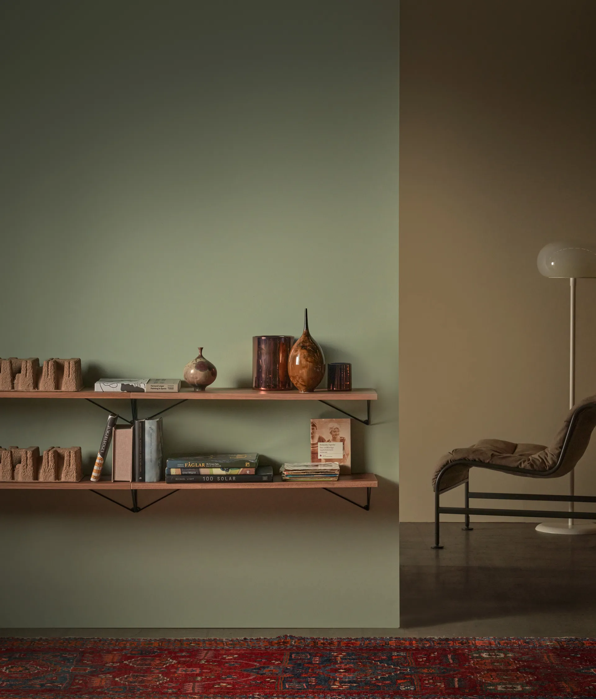 Pythagoras Shelf L hyllplan, Valnöt Maze