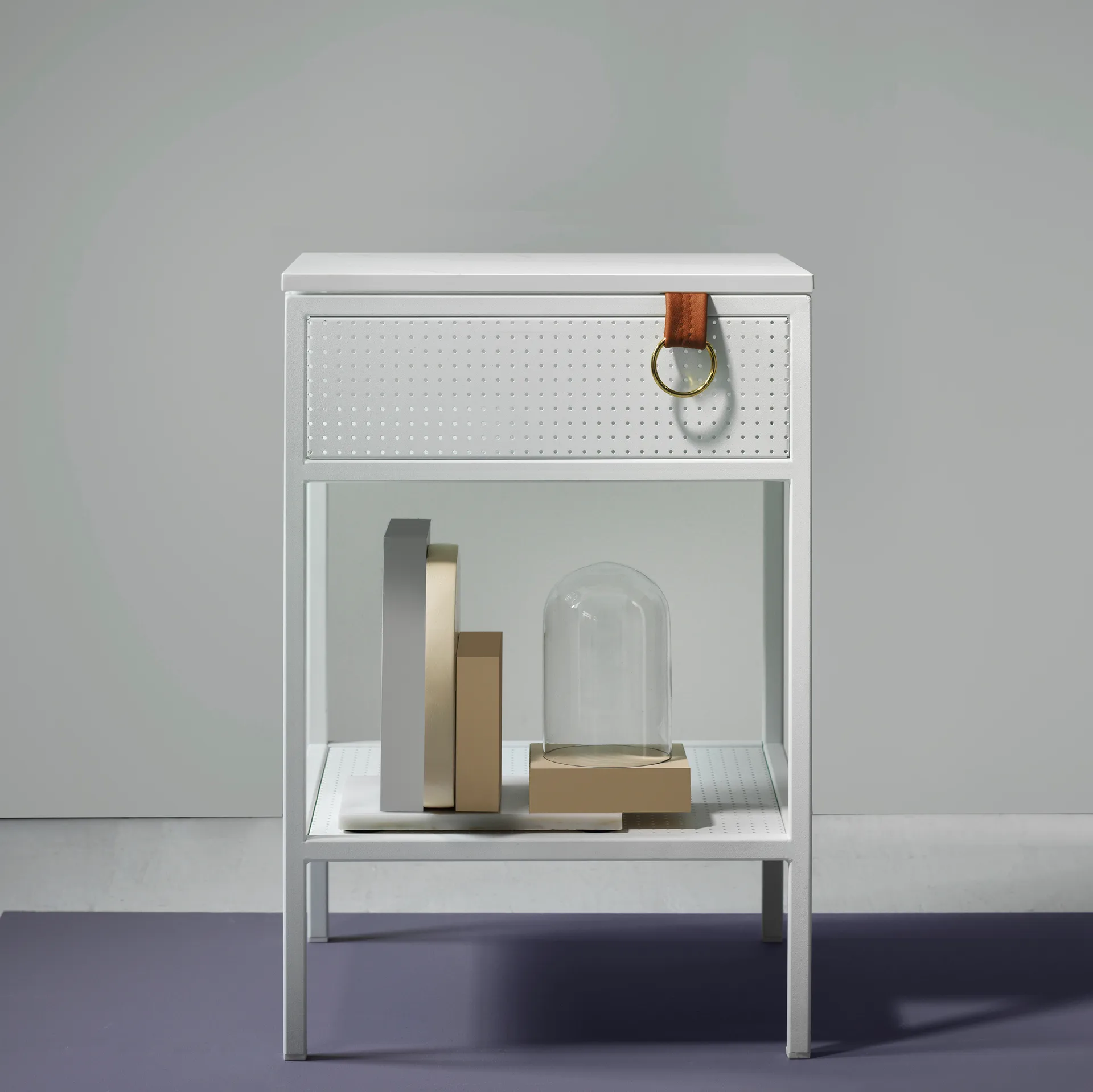 Tracy sidobord, högerställt, vit Maze