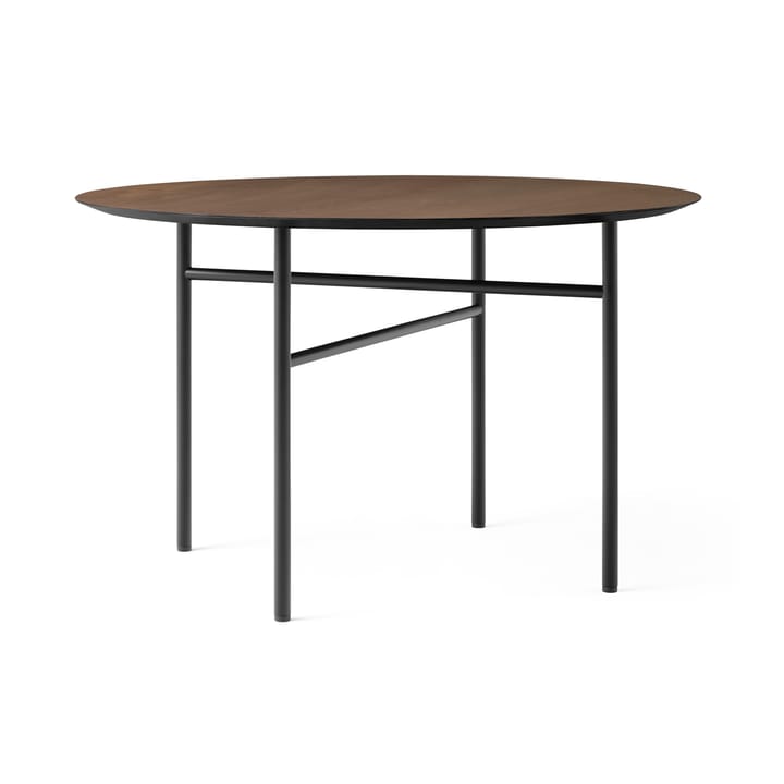 Snaregade bord runt - Svart-mörkbetsad ek, Ø120 cm - MENU