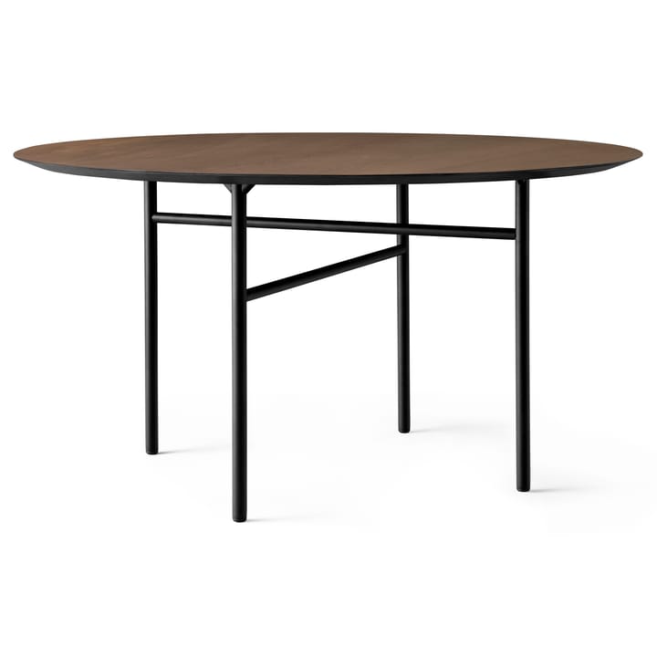 Snaregade bord runt - Svart-mörkbetsad ek, Ø138 cm - MENU