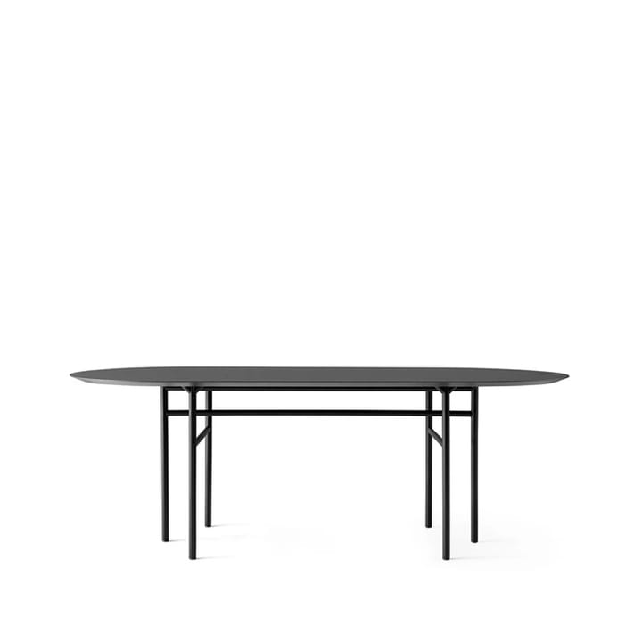 Snaregade Oval Matbord ovalt - charcoal linoleum, svart stålstativ - MENU