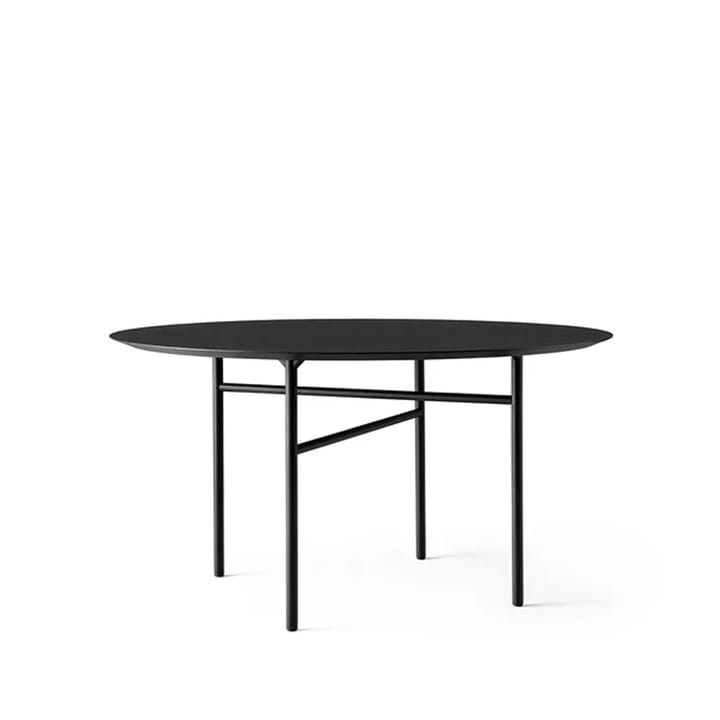 Snaregade Round Matbord runt - charcoal linoleum, ø138 cm, svart stålstativ - MENU
