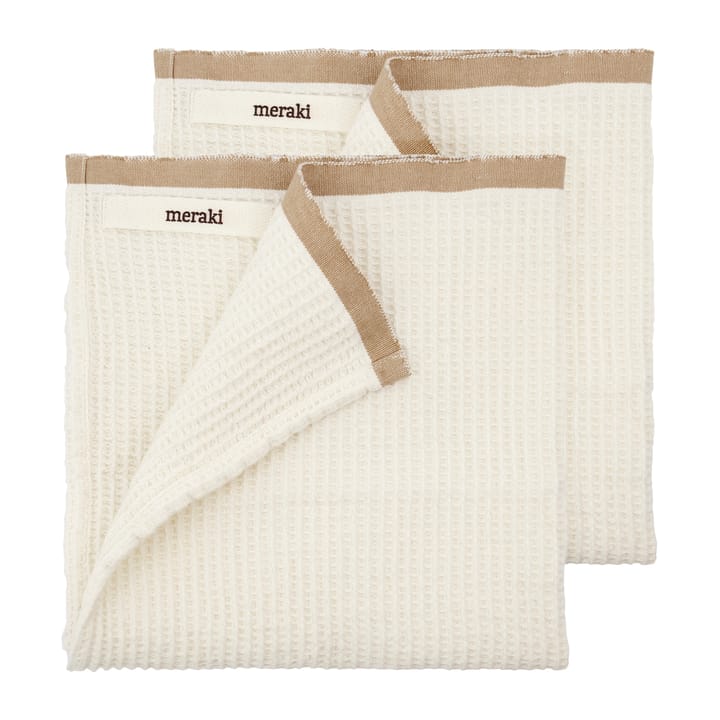 Bare kökshandduk 50x50 cm 2-pack - Sand - Meraki