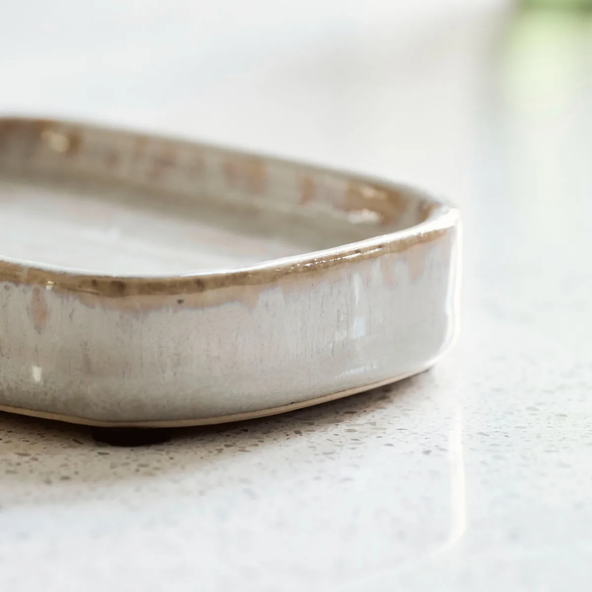 Datura tvålfat 8x12 cm, Shellish grey Meraki