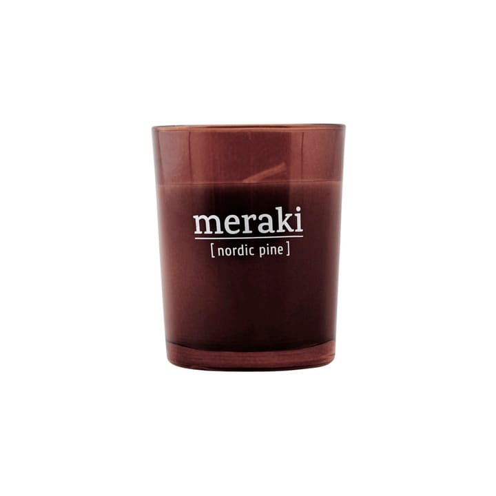 Meraki doftljus brunt glas 12 timmar - Nordic pine - Meraki