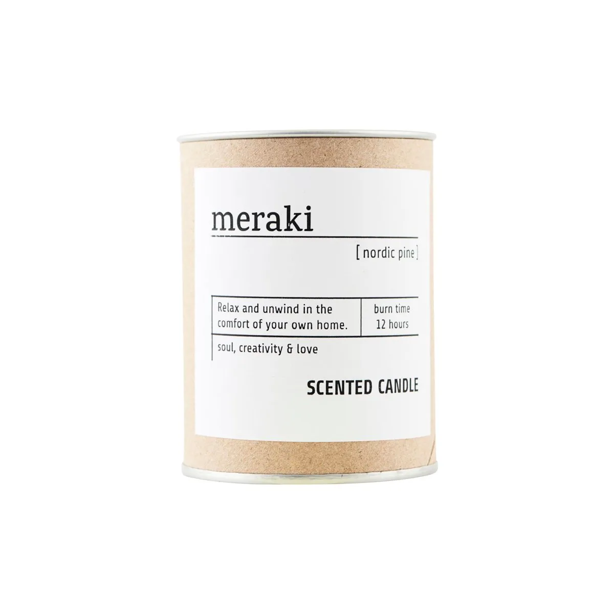 Meraki doftljus brunt glas 12 timmar, Nordic pine Meraki