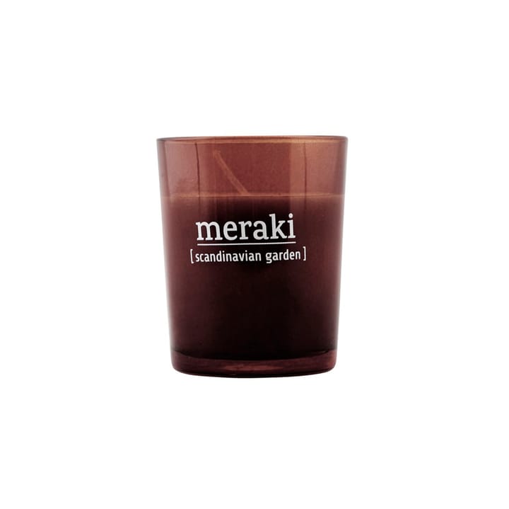 Meraki doftljus brunt glas 12 timmar - Scandinavian garden - Meraki