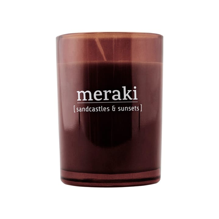 Meraki doftljus brunt glas 35 timmar, Sandcastles & sunsets Meraki