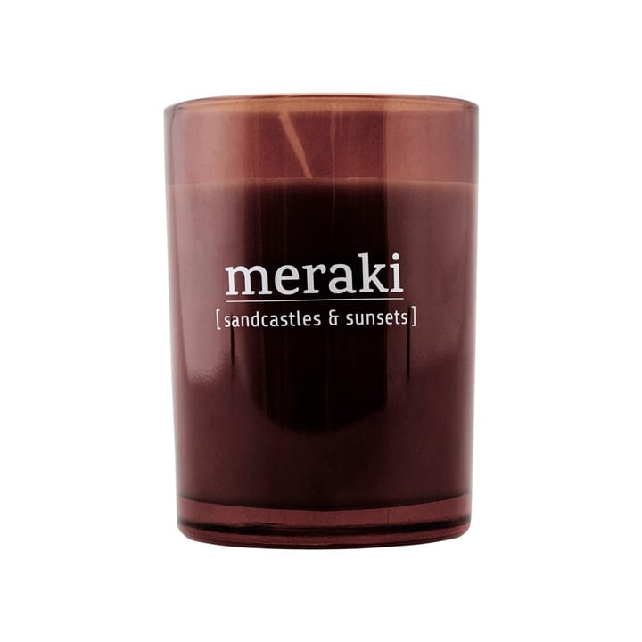 Meraki doftljus brunt glas 35 timmar - Sandcastles & sunsets - Meraki