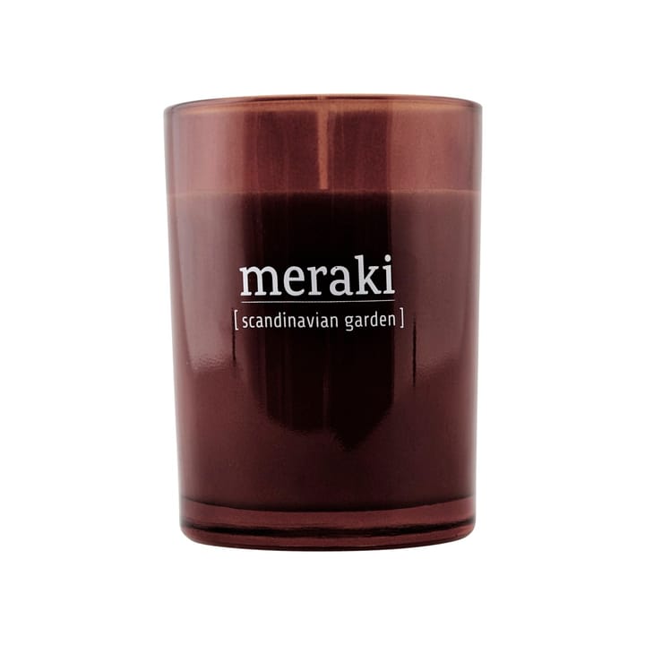 Meraki doftljus brunt glas 35 timmar - Scandinavian garden - Meraki