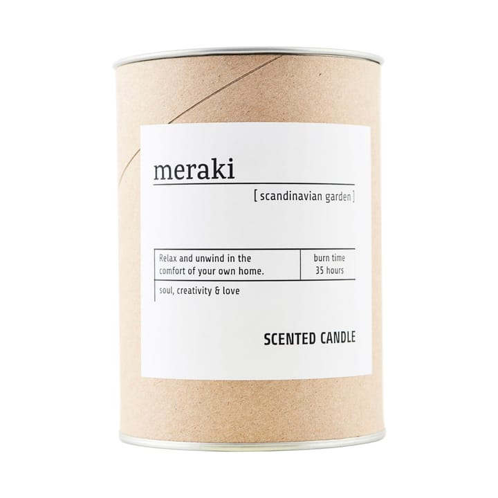 Meraki doftljus brunt glas 35 timmar - Scandinavian garden - Meraki