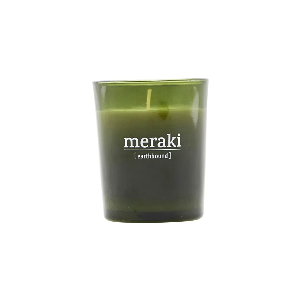 Meraki doftljus grönt glas 12 timmar, Earthbound Meraki